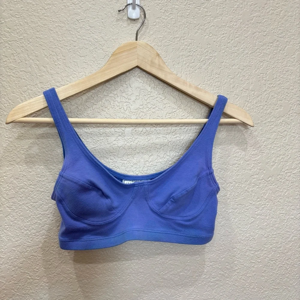 Jacques Moret Vintage Bustier Cropped Tank Top size Medium - Periwinkle Y2K 90’s - Picture 1 of 4